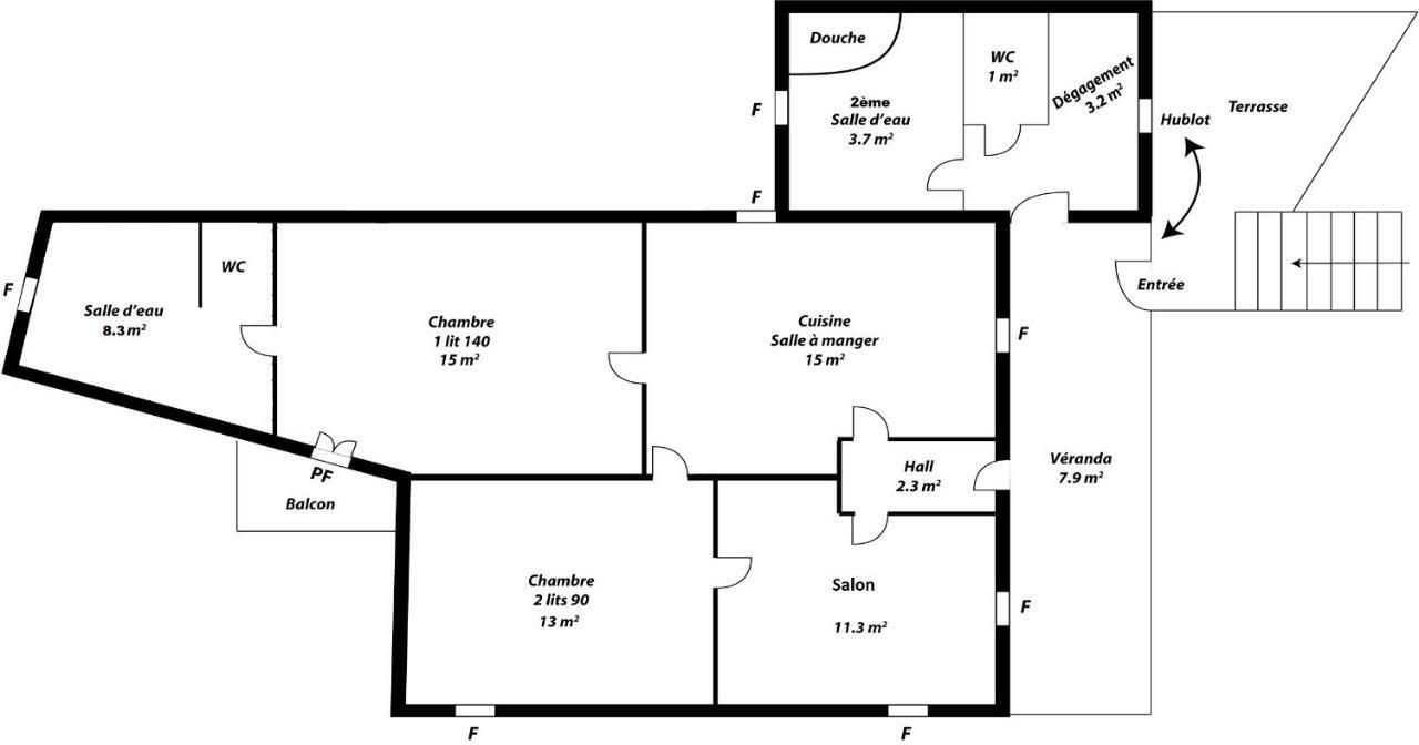 Les Planchettes Villa Orcival Luaran gambar